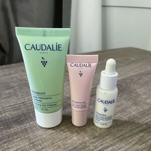 Caudalie Skincare Trio - Face Cleanser Gel Serum - Travel Size